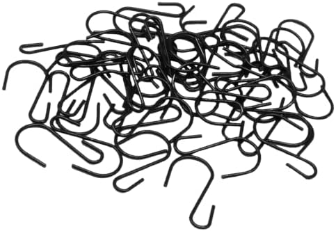 50 Packs S Hooks Black Metal Iron - Image 2