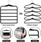 Closet Organizers and Storage, 3 Pack Velvet Pants-Hangers-Space-Saving | Non Silp 5 Tier Scarf Jeans Closet Organizer, Dorm Room Essentials for College Students Girls Boys Guys, Home Storage - Image 2