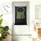 KEEPJOY XL 2-Pack Door Hanging Laundry Hamper, Size 36.5X22.5 Inch Door Hamper Bag with Large Opening and Sturdy Hooks for All Family Laundry Storage bag (Black-2Pack) - Image 3