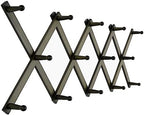 SKOLOO Hat Rack for Wall with 14 Hooks, Solid Wooden, Modern, Expandable Coat Rack Wall Mount for Coats, Hats, Bags, Baseball Caps, Dark Walnut Color by SKOLOO