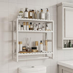 Galood Over The Toilet Storage Bathroom Shelves Wall Mounted 3 Tier White - Image 3