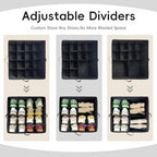 Shoe Organizer for Closet, 3 Pack Shoe Storage Bins with Clear Cover, Adjustable Dividers Fits 24-48 Pairs, Black - Image 5