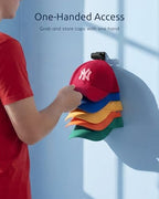 Ozueccr Baseball Hat Rack for Wall, 4 Pack, Holds 23 Caps - Image 3