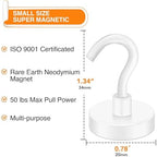 MIKEDE Magnetic Hooks 50LB+ Heavy Duty Magnet Hook for Cruise Cabins - Image 2