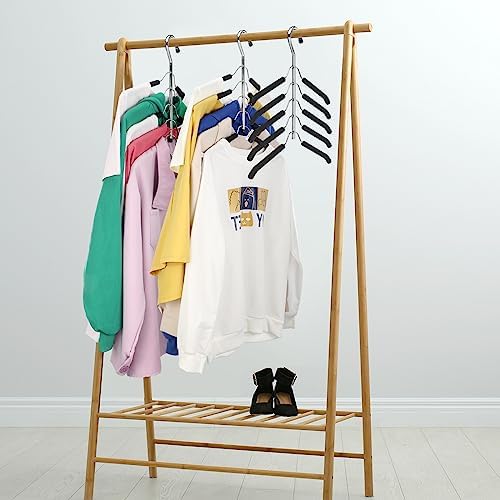 Ripeng Space Saving Clothes Hanger 8 Packs 5 in 1 Multi Layer Anti Slip Metal Heavy Duty Stainless Steel Sweater Shirt Clothes Hangers Closet Storage Organizer (Black, Style 1) - Image 5