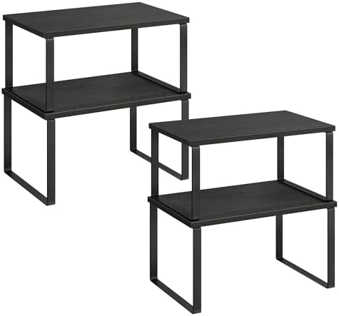 SONGMICS Cabinet Organizer Shelf, Set of 4 Spice Rack, Kitchen Storage by Unknown