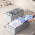 CYhom Under Bed Storage Bins Frame Storage Box Oxford Fabric Sturdy Underbed Container Foldable Stackable Large Capacity Clothes Organizer - Image 2