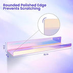 upsimples 4 Pcs 15" Iridescent Acrylic Shelves for Wall Decor and Display - Image 3