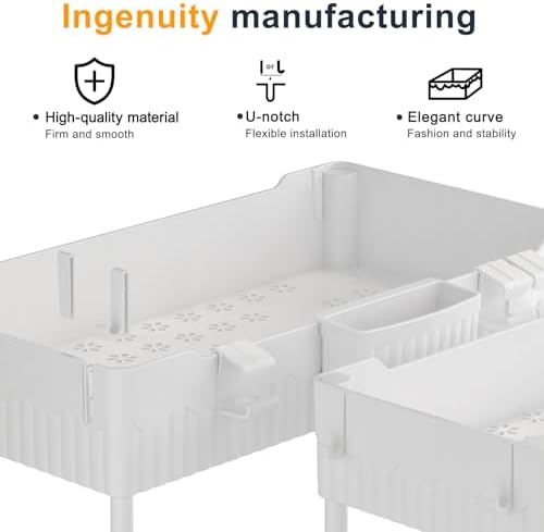Sevenblue 2-Pack Under Sink Organizer with Hooks & Hanging Cup for Kitchen - Image 5