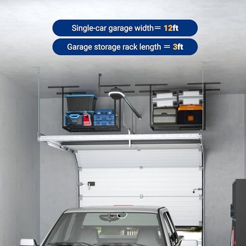 FLEXIMOUNTS 2x3 Overhead Garage Ceiling Storage Rack Organization, Black - Image 6