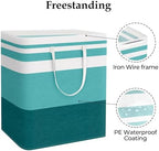 StorageRight Laundry Basket Hamper, 100L Collapsible Clothes Storage, Green - Image 3