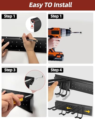Garage Tool Organizer Wall Mount, 64in Tool Rack, 560LBS Capacity - Image 7