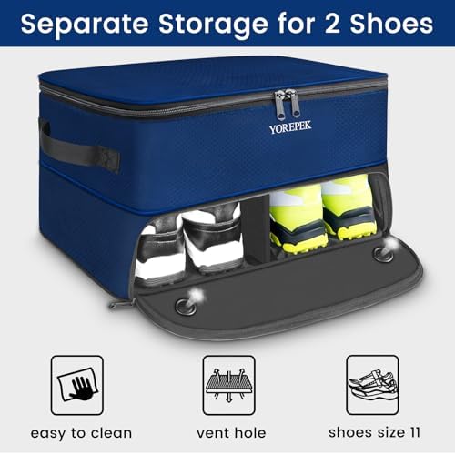 YOREPEK Golf Gifts for Men, 2 Layer Golf Trunk Organizer for 2 Pair Shoes - Image 3