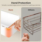 Orimade Shower Caddy 2-Pack, No-Drill Adhesive Shelves with 4 Hooks for Bathroom, Rustproof ABS Plastic Storage Organizer Set, White - Image 3
