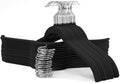 Sishynio Velvet Hangers 30 Pack, Slim Flocked Clothes Hangers Black by Sishynio