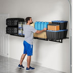 FLEXIMOUNTS 1-Pack 2x6ft Garage Shelving Wall-Mounted Storage Rack, Black - Image 2