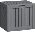 Greesum 40 Gallon Outdoor Deck Box with Lock, Resin Storage Chest, Gray by BuynowfromGreesum