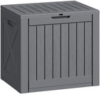 Greesum 40 Gallon Outdoor Deck Box with Lock, Resin Storage Chest, Gray by BuynowfromGreesum