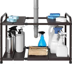 Simple Houseware Under Sink 2-Tier Heavy Duty Expandable Organizer, Bronze by SimpleHouseware