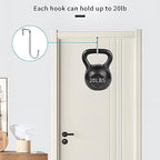 FYY Over the Door Hooks, Single-Hanger 4 Pack, Fits Doors 1 3/8" Silver - Image 4