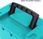 Sheffield 12633 Ammo Storage Box, Stackable .30 Cal Field Boxes, Water and Dust Resistant, Lockable Storage Box with Handle, Secures Hunting Gear, Supplies, and Bullets, Made in USA, Teal,(Pack of 6) - Image 7