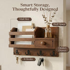 Key Shelf Mail Holder Brown - Image 4