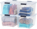 IRIS USA 6-Pack 40 Quart Storage Bins with Lids, Clear by IRISUSA