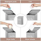 Magnetic Lint Bin for Laundry Room Organization and Storage,Light Grey - Image 5