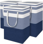BlissTotes 3-Pack Laundry Basket, Collapsible Laundry Hamper, Blue, 75L by BlissTotes