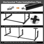 Hockey Drying Rack - 31.5in Ice Hockey Stick Holder Wall Mount - Hockey Gear Hanger Drying Rack With Hooks and Clips Field Equipment Dryer Display Storage Organizer For Lacrosse Metal - Image 3