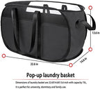 Pop Up Laundry Hamper，with Durable Handles collapsible laundry basket，Easy to Open and Fold for college Dorm,kids room，travel (Black)… - Image 6