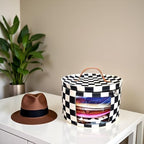 Hat Boxes for Women Storage 16.93" D*10.24" H Caps Carrier Case Organizer - Image 5