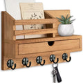 Key Holder Wall Mount, Mail Holder with Storage Drawer by Lucundm