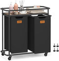 VASAGLE Laundry Sorter with Wheels, Portable Rolling Cart, 26.4 Gal.(100 L) by Unknown