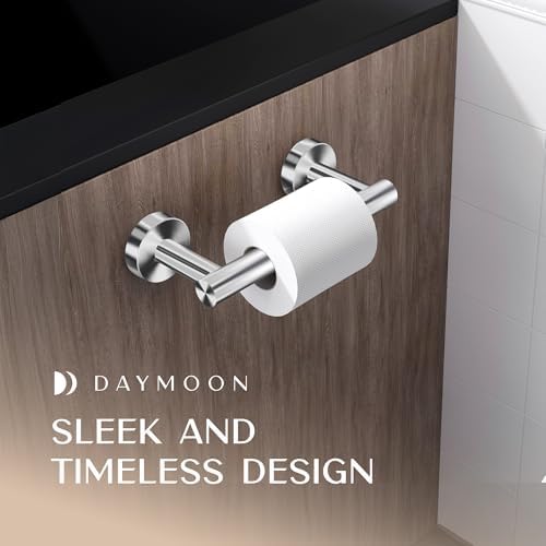 Day Moon™ - Toilet Paper Holder - Modern Roll Holder for Bathroom - 1 Pack - Wall Mount - Classic, Polished Chrome - Image 3