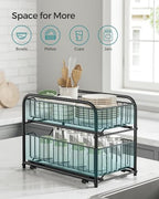 SONGMICS 2-Tier Pull Out Cabinet Organizers, Under Sink Organizer, Bathroom - Image 5