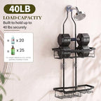 Adjustable Shower Caddy Hanging Rustproof: Tool-free Height Adjustment - Image 5