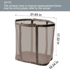 Mesh Bag with Handles, Collapsible Laundry Basket, Foldable Laundry Bag, Breathable Folding Beach Bag,Space-saving Travel Tote Bags (2, Brown) - Image 2
