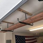 Overhead Garage Storage Hooks, Heavy Duty Ceiling Mount Rack, 4 Pack Black - Image 5