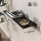 Danpoo 16 inch Floating Shelf for Wall Organizer & Storage, Mini Display Shelf, Metal Wall Shelf for Bathroom, Living Room, Kitchen, Bedroom(Matte Black) - Image 3