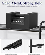 Kitsure Stainless Steel Shoe Rack Organizer, 25.6" Wide - 3 Tier, Black | Sturdy Shoe Rack for Closet and Entryway, Free Standing Shoe Shelf, Closet Organizers and Storage - Image 6