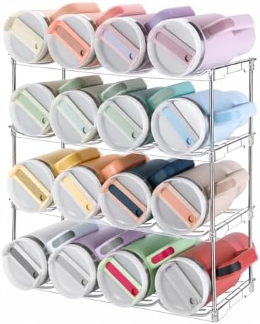 Stackable Water Bottle Organizer for Cabinet for Stanley 40 oz Tumbler by Unknown