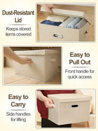 MADHOLLY 4Pcs 27qt Fabric Under Bed Storage Bins with Lids for Dorm Room - Image 5