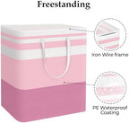 StorageRight Laundry Basket Hamper, 100L Collapsible Clothes Storage, Pink - Image 3