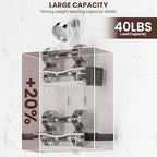 Rustproof Shower Caddy Hanging with Soap Holders for Bathroom, White - Image 3