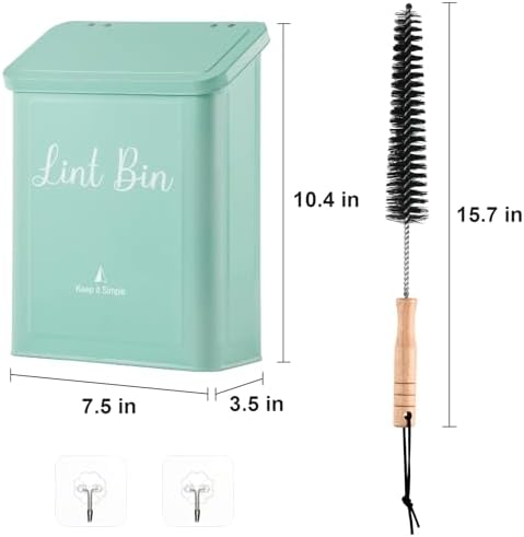 Magnetic Lint Bin for Laundry Room Organization and Storage,Light Green - Image 6