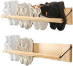 Mifoci 2 Pcs Wall Mounted Shoe Rack Storage Wooden, 39.37'' Long by Mifoci