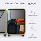 Black Hat Case for Baseball Caps, Sleek Hard Shell Travel Cap Carrier for 6-7 Hats, Breathable Storage Box with Airflow Eyelets for Closet & Home, Water-Resistant 1680D Oxford Cap Organizer - Image 4