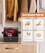 Livelab Hat Organizer for Baseball Caps, Hat Storage Box, Black 1Pcs - Image 3
