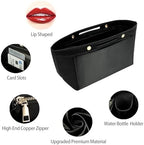 ZTUJO Purse Organizer Insert For Handbag & Tote Shaper,Tote Bag Organizer Insert For Speedy Neverful, 6 Sizes (Large,Silky Black) - Image 6